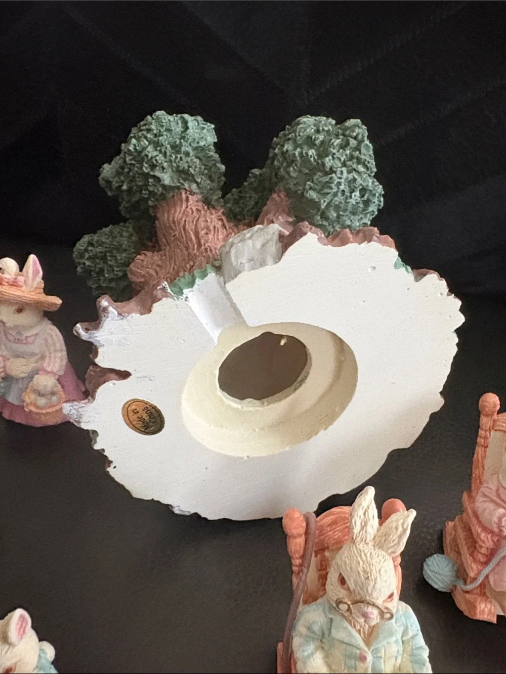 7-Pc Bunny and Lighted Tree House Set - Pastel Multicolor